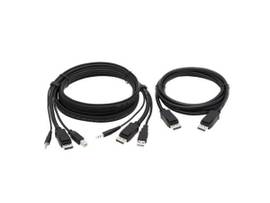 P783-006-DP - Dual DisplayPort KVM Cable Kit - DISPLAYPORT, USB, 3.5 mm Audio (3