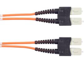 OM1 62.5/125 Multimode Fiber Optic Patch Cable - OFNR PVC, SC to SC, Orange, 20-