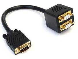 AV Cables - 1 VGA (15 pin, High Density D-Sub) Left Connector - Male Left Gender