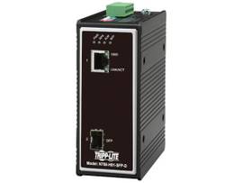 TRIPP LITE INDUSTRIAL GIGABIT FIBER TO ETHERNET MEDIA CONVERTER, 10/100/1000 MBPS, RJ45/SFP, -40 TO 75C, DC POWER