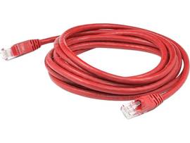 AddOn 6ft RJ-45 (Male) to RJ-45 (Male) Shielded Straight Microboot, Snagless Red