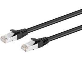 MONOPRICE CAT6 POE ETHERNET PATCH CABLE - 600V_ SHIELDED RJ45_ SOLID_ 550MHZ_ STP (U/FTP)_ 24AWG_ 1FT_ BLACK