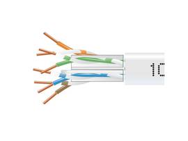 CAT6 550-MHz Solid Ethernet Bulk Cable - Unshielded (UTP), CMP Plenum, White, 10