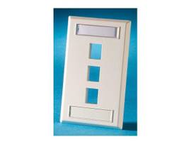 LEGRAND-ORTRONICS FP,KEYSTONE,3HOLE,SG,LBL DESG FOG WHT