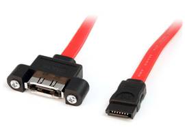 1 FT ESATA PANEL MOUNT CABLE F/M