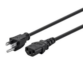 MONOPRICE POWER CORD - NEMA 5-15P TO IEC 60320 C13_ 16AWG_ 13A/1625W_ 3-PRONG_ BLACK_ 2FT_ 6-PACK