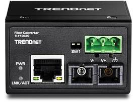 TRENDNET HARDENED INDUSTRIAL 100BASE-FX SINGLE-MODE SC FIBER CONVERTER