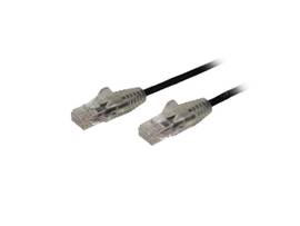 CABLE - BLACK SLIM CAT6 PATCH CORD 1 FT