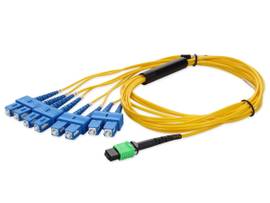 AddOn 3m MPO (Female) to 4xSC Duplex (8xSC) (Male) 8-strand Yellow OS2 Duplex Ri