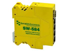 BRAINBOXES INDUSTRIAL 1 SFP & 4 PORT GIGABIT ETHERNET SWITCH
