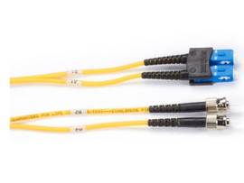 Single-Mode 9.0-Micron Duplex Fiber Optic Cable ST SC PVC 10-m 32.8-ft.