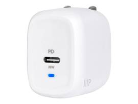 MONOPRICE MONOPRICE USB-C CHRGR_ 20W 1-PRT PD GAN TECHNOLOGY FOLDABLE WALL CHRGR WHT_ PWR DEL F/   (E.G. F/MAC) MACBK PRO/AIR_ IPAD PRO