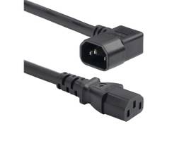 STARTECH 6FT (1.8M) HEAVY DUTY POWER EXTENSION CORD, RIGHT ANGLE IEC 60320 C14 TO STRAIGHT C13, 15A 250V, 14AWG, UL LISTED
