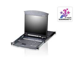 8-PORT DUAL RAIL CAT5 LCD KVM