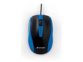 CORDED NOTEBOOK OPTICAL MOUSE -BLU