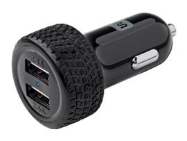 MONOPRICE 2-PORT USB CAR CHARGER, 4.8A BLACK