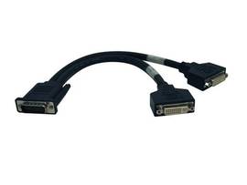 Tripp Lite series DMS-59 to Dual DVI Splitter Y Cable (M to 2x DVI-I F), 1 ft. (