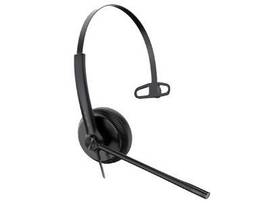 UH34 MONO (MONAURAL) USB HEADSET, BOOM MICROPHONE, NOISE CANCELING, HEADBAND, HD VOICE, UC, LEATHER EAR CUSHION.