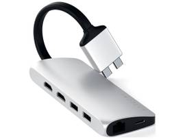 SARIANA SATECHI TYPE-C DUAL MULTIMEDIA ADAPTER (SILVER)