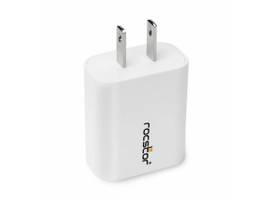 ROCSTOR ROCSTOR 20W SMART USB-C POWER ADAPTER - FOR APPLE IPHONE , IPAD PRO , IPAD AIR , OR ANY USB-C ENABLED DEVICE UP TO 20W CHARGING - WHITE