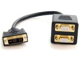 Display a DVI-I signal on two VGA monitors simultaneously - dvi to dual vga spli