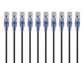 MONOPRICE SLIM CAT6A CABLE - 10PK_ 10FT BLACK