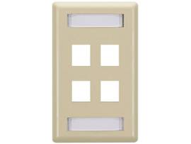 BLACK BOX CORP TION2 WALLPLATE, 4-PORT SINGLE-GA WPT472