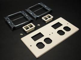 LEGRAND-WIREMOLD 4-GANG W/TWO DUPLEX AND T