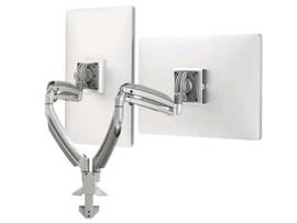 LEGRAND-CHIEF K1 DESK MNT DUAL DISP DUAL 2L ARMS, SLV