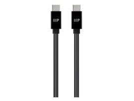 MONOPRICE SELECT CHARGE & SYNC TYPE-C TO TYPE-C CABLE_ USB 2.0_ TPE JACKET_ UP TO 3A/60W_ 10FT_ BLACK