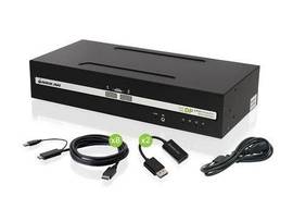 IOGEAR 2-PORT 4K 30HZ DUAL VIEW DISPLAYPORT/HDMI PP40 SECURE KVM SWITCH WITH AUDIO CONNECTIONS  FOR 4 PC SHARE ONE KEYBOARD MOUSE AND MONITOR