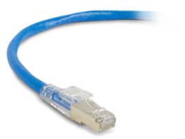 CAT6A 650-MHz Locking Snagless Patch Cable S/FTP CM PVC BL 3FT
