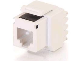 C2G CAT3 RJ12 KEYSTONE JACK WHT