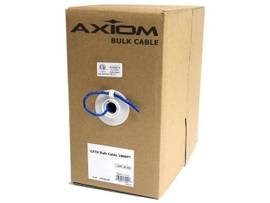 AXIOM CAT6 23AWG 4-PAIR SOLID CONDUCTOR 550MHZ BULK CABLE SPOOL 1000FT (BLUE)