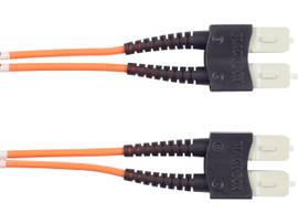 OM1 62.5/125 Multimode Fiber Optic Patch Cable - OFNR PVC, SC to SC, Orange, 15-