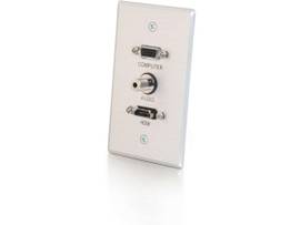 C2G HDMI VGA 3.5mm Audio Wall Plate