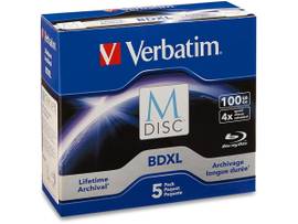 M-DISC BDXL 100GB 4X 5PK JEWEL CASE BOX
