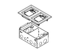 LEGRAND-WIREMOLD FLOOR BOX W/2 GANG BRASS