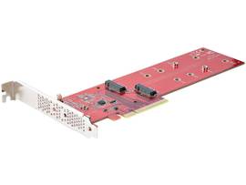 DUAL M.2 PCIE SSD ADAPTER, NVME / AHCI
