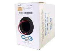 C2G 500FT CAT5E SOLID PVC CMR CBL RED
