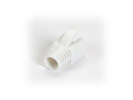 BLACK BOX CORP SNAGLESS BOOT - 8.0-MM, WHITE, 50-PACK