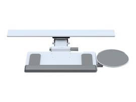 6G KEYBOARD SYSTEM WITH STANDARD WHITE MECHANISM, STANDARD PLATFORM, 9IN CLIP MOUSE PLATFORM, GEL PALM SUPPORT, AND 22IN TRACK - WHITE