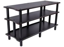 MONOPRICE MONOLITH BY MONOPRICE DOUBLE-WIDE 3-TIER AV STAND_ ESPRESSO