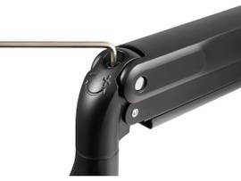 MONOPRICE WORKSTREAM BY MONOPRICE HEAVY-DUTY SINGLE-MONITOR FULL-MOTION ADJUSTABLE GAS-SPRING DESK MOUNT FOR 32-49IN MONITORS