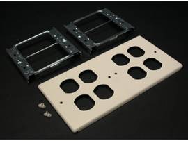 LEGRAND-WIREMOLD 4-GANG W/TWO DUPLEX AND T