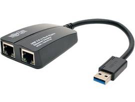 TRIPP LITE USB 3.0 TO DUAL PORT GIGABIT ADAPTER