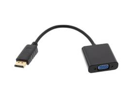 AXIOM DISPLAYPORT MALE TO VGA FEMALE ADAPTER (BLACK) - DPMVGAFK-AX