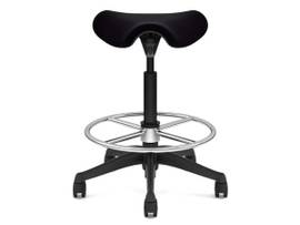 FREEDOM ACTIVE PONY STOOL WITH COUNTER HEIGHT CYLINDER - GRAPHITE CORDE 4 FABRIC