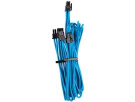 CORSAIR PREM INDIVIDUALLY SLEEVED SPLIT PCIE CBL 2 CONNT TYPE 4 GEN 4 BLU
