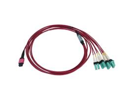 TRIPP LITE FIBER CABLE 12F MTP/MPO-PC TO 4XLC/PC 2M
